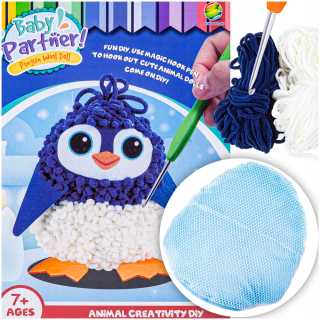 Kreatívna súprava pre deti MASKOT Penguin VANKÚŠ Vyšívané plyšové zvieratko